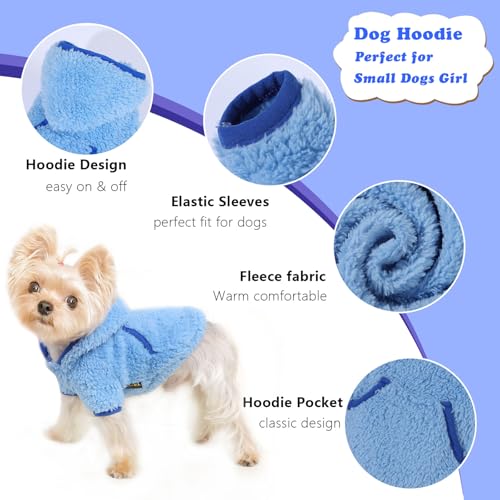 Pull chaud en polaire pour chihuahua bleu taille S isolant et doux - 6