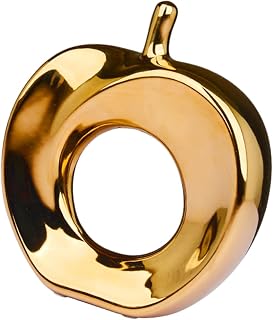 Unique Gold Table Ceramic Apple Centerpiece for Dinner Table and Home Adornment