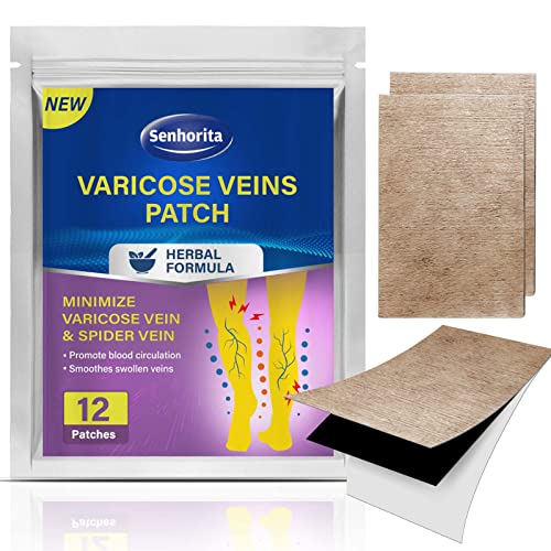 Varicose Veins Treatment for Legs, 12Pcs Varicose Veins Patches, Relief Phlebitis Angiitis Inflammation, Improve Blood Circulation for Strengthen Capillary Health