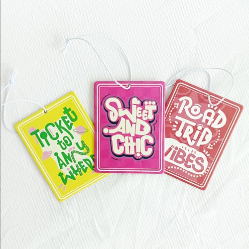 Image of Car Freshie Positive Quote Scent for Car Air Fresheners Hanging for Decoration & Home Decor 7 Pack