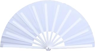 Boots on The Ground Hand Fan, Boots on The Ground Fan, Clap Fans for Line Dancing, Large Folding Hand Fan, Party, Dance Enthusiasts Gift (White)