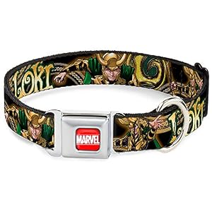 Buckle-Down Marvel Loki Posen Hundehalsband 22,9-38,1 cm