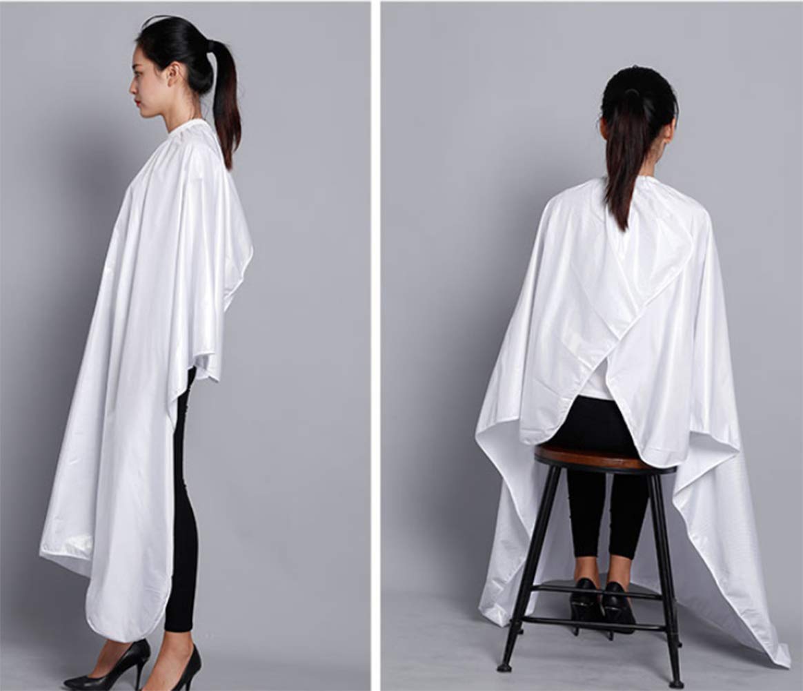 Aarschnittumhang Frisier Umhang,Friseurumhang, Haarschnitt-Tuch Friseur Schneiden, Salon Friseur Cape Verstellbaren Verschluss Professionelle Barber Kleid Geeignet Erwachsene, Weiß,3PCS