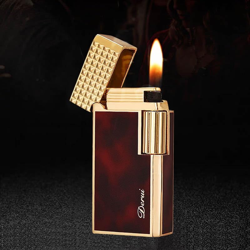 Encendedor Metal Vintage Clásico Pequeño Rojo miniatura 3