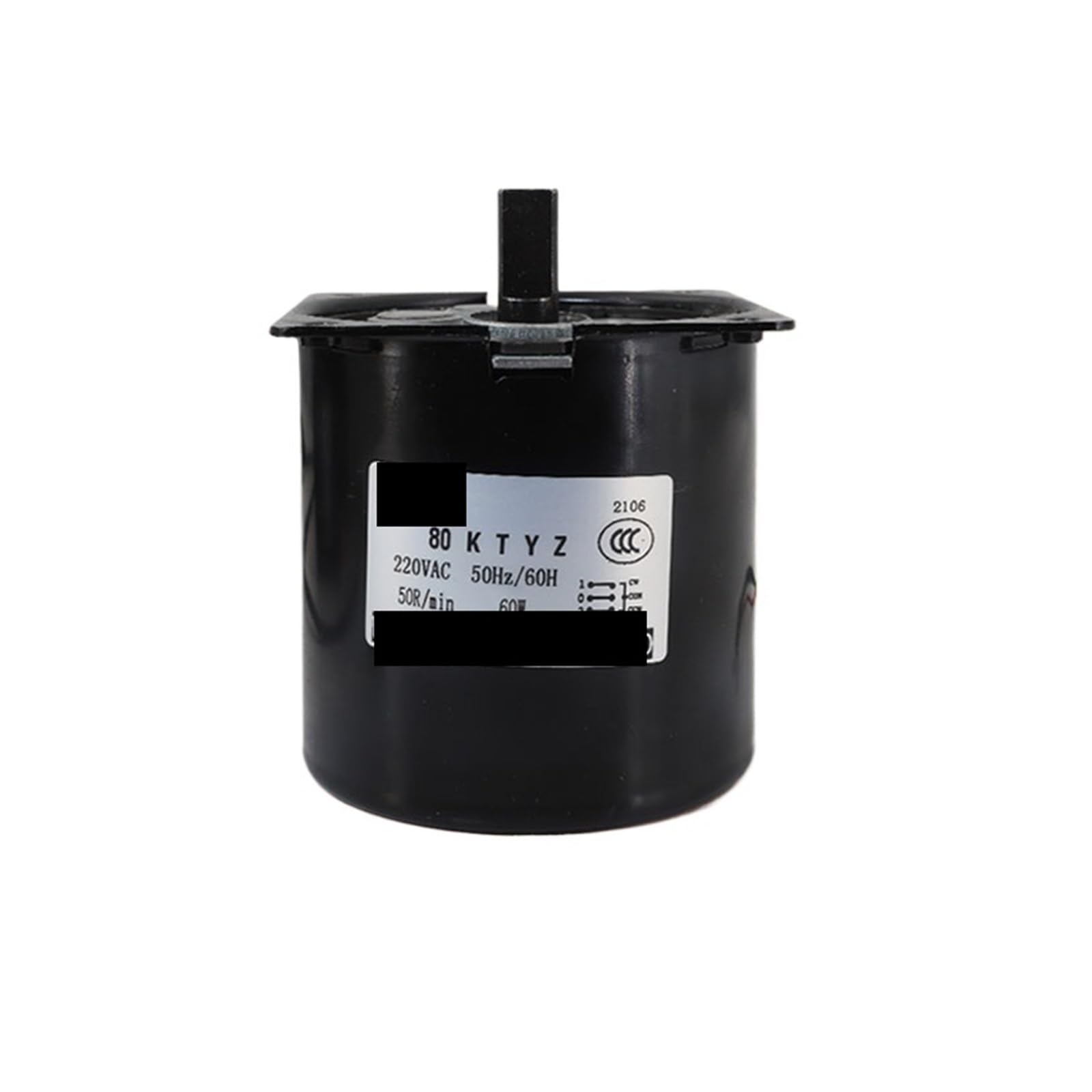 Synchronous Motor 80KTYZ 60W 220V AC Permanent Magnet CW/CCW Low Speed Gear 2.5/5/10/15/20/30/50/60/80/110rpm(5rpm)