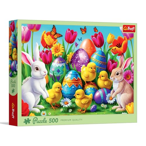 Trefl – Osterwiese – 500-teiliges Puzzle – DIY-Puzzle, kreative Unterhaltung, für Erwachsene und Kinder ab 10 Jahren