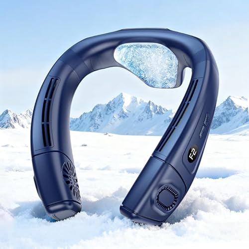 ZNOKIN AI- Klimaanlagen- Ventilator, die kalte Luft blasen, mit Kühlplatte, betriebener, tragbarer persönlicher Ventilator, blattlos, wiederaufladbarer Ventilator, 3 Geschwindigkeits- Wind und 3 Kühlmodi