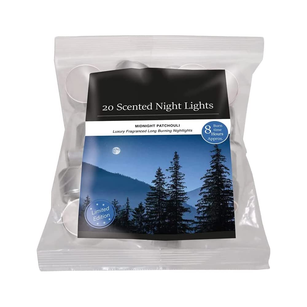 PHG Pure Organic Palm Wax-Scented Tealight Candle, Midnight Patchouli