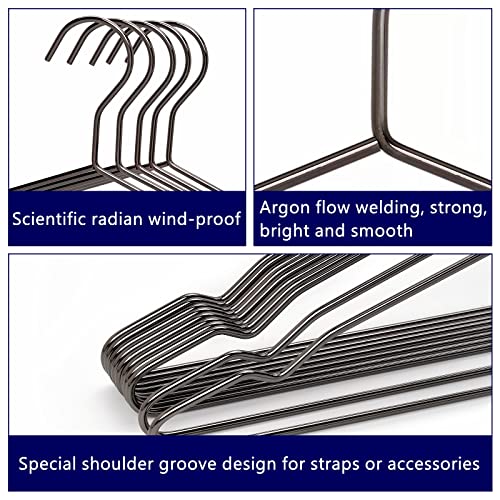 Amber Home JGNVY-97 30 Pack 17 Inch Strong Black Metal Wire Clothes Hangers, Heavy Duty Coat Hangers, Standard Suit Hangers thumb #6