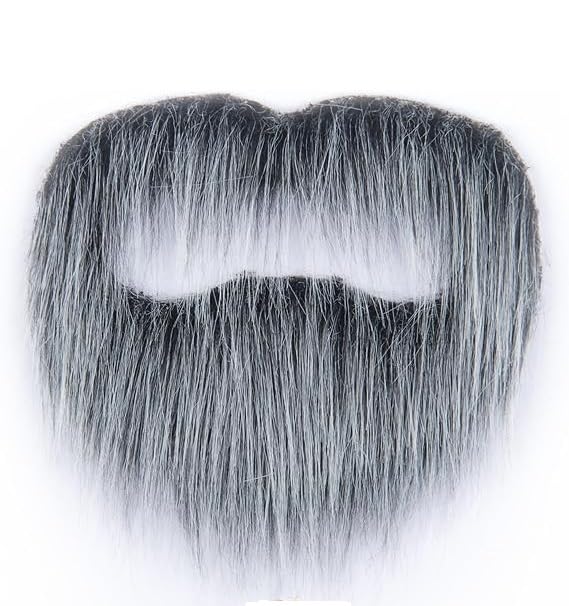 Brown Fake Beard with Elastic Band Funny Fake Mustache Costume False Whiskers Facial Hair Disguise Accessories for Cosplay Party