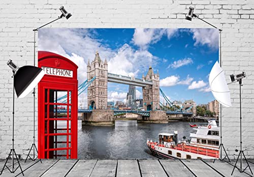 BELECO Fondo Fotográfico 7x5FT London Tower Bridge miniatura 4
