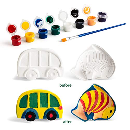 Kodatek 80 Pieces Crafts For Kids Ages 4-8, Kids Arts And Crafts Painting Kit, Paint Your Own Figurines, Kids Activities Diy Toys, Ceramics Plaster Painting Set, Gifts For Kids Crafts Ages 4-8 #TOP1