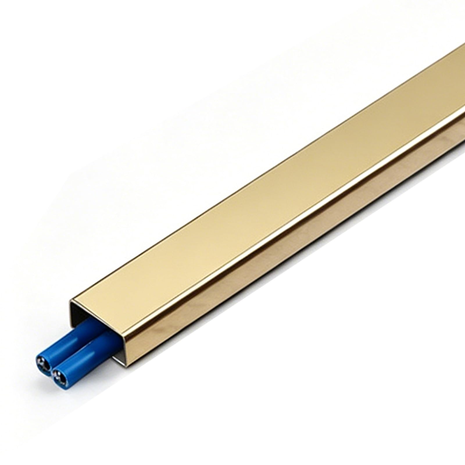 Osłona na Kable Podłogowa ze Stali Nierdzewnej 100cm, Samoprzylepny Organizer do Przewodów, Idealny do Domu, Biura(Beige,8cm/3.2in)