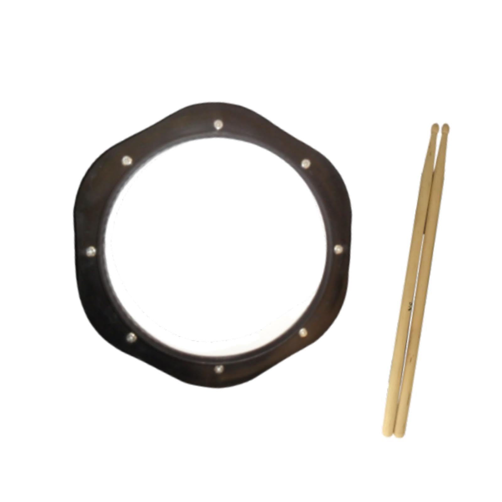 Menolana Drum Pad Silent Portable Percussion Instruments Accessories Drum Training Sturdy with Drum Sticks for Beginners