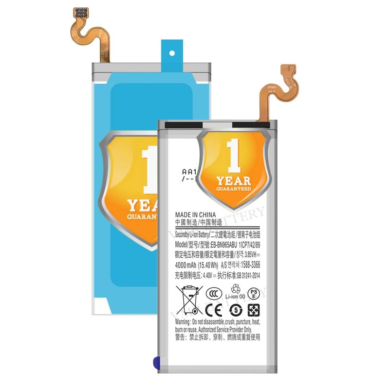 Image of Original EB-BN965ABE Battery Compatible for Samsung Galaxy Note 9 (SM-N960F, SM-N9600, SM-N960F, SM-N960U, SM-N960U1, SM-N960N, SM-N960W, SM-N960X, SCV40) - (4000mAh) - 1 Year Warranty K7