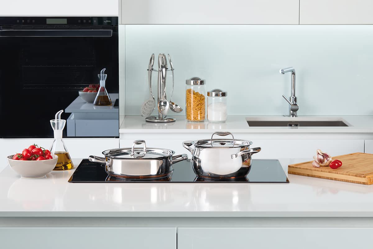 Casseruola Giannini Kuoka 3,1 Litri Acciaio Inox - Ø 20 Cm, Adatta A Induzione, Design Impilabile Salva Spazio