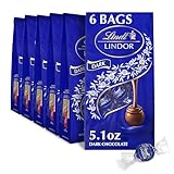 Lindt LINDOR Dark Chocolate Truffles, Kosher, 5.1 Ounce Bag (Pack of 6)
