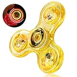 SCIONE Fidget Spinners,LED Light up Clear Fidget Toys, ADHD Anxiety Toys Stress Relief Reducer...