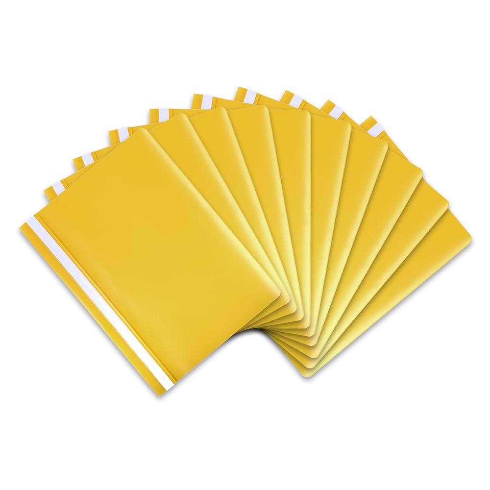 Hamelin A4 Yellow Polypropylene Project Folders, Pack of 25 - Durable, Lightweight, and Vibrant