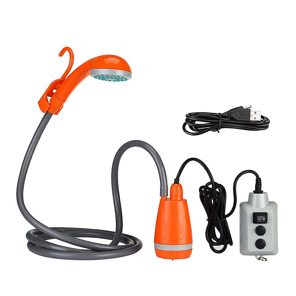 Cocoarm Douche de Camping Douche Portable Rechargeable pour Le Camping, USB Charge électrique Portable Douche de Camping pour Le Nettoyage de la Voiture de Voyage (Douche)