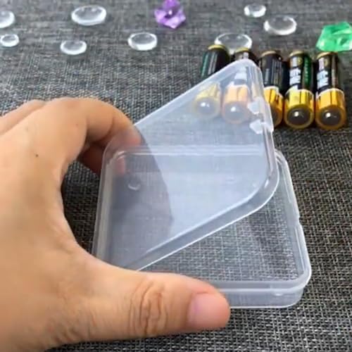 Image of 24 Pack Clear Square Plastic Beads Storage Containers Box (2.76 x 2.76 x 0.67 Inch), Square Bead Organizers for Small items, Crafts, Beads, Coins, Jewelry and Business Cards