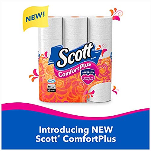 Scott ComfortPlus Toilet Paper, 12 Double Rolls, Bath Tissue (2 Pack) - 4