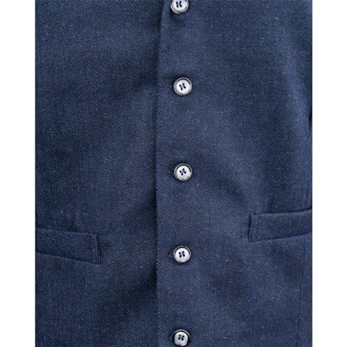 Image of OUTBACK TRADING Men's Jessie Vest | Lightweight Button Down Wool Western Outdoor Vest with Adjustable Back Slide Belt