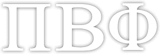 Pi Beta Phi Greek Sorority Sticker Decal, 2.5 Inches Tall, White