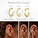 Dainty Ear Cuffs Non Piercing Earrings for Women, 3PCS 14K Gold Plated Clip-On Cartilage Cuffs, Thin Huggie Hoop Cuff Set, Secure Fit for Sensitive Ears