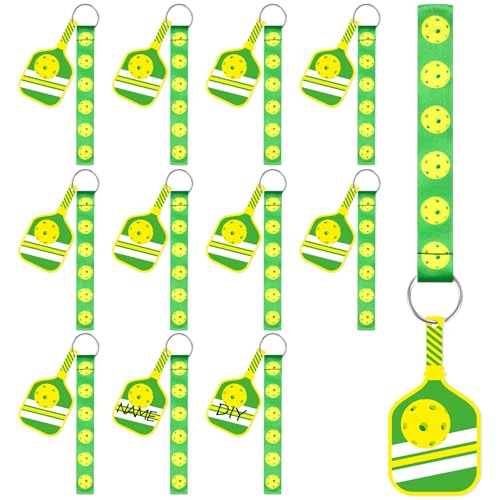 Eyourlife 12Pcs Pickleball Ribbon Keychain, 5.5 in...