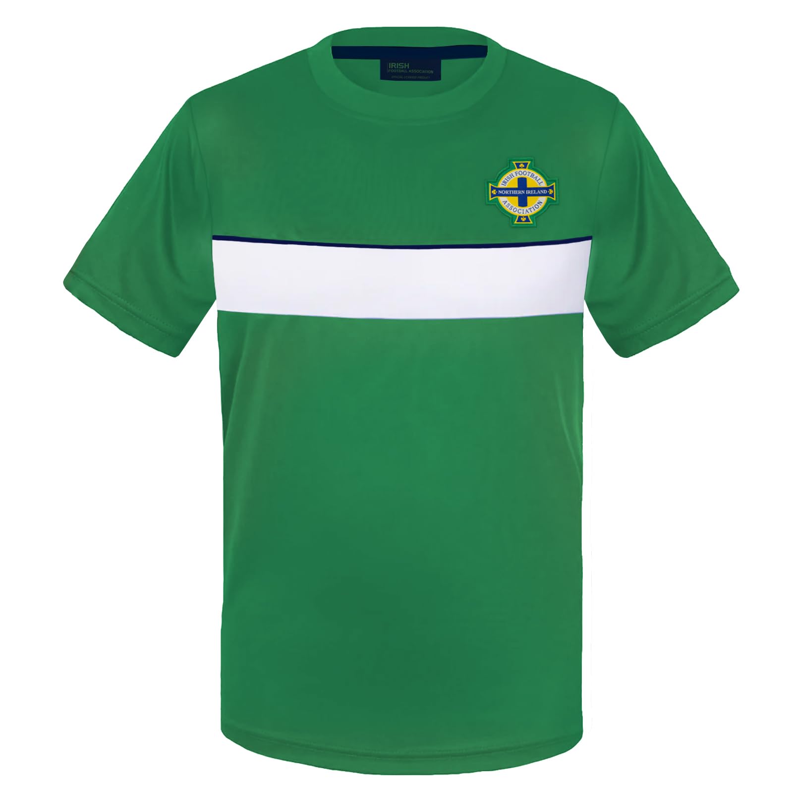 Northern Ireland Mens Polyester T-Shirt Green L - Official Club Crest