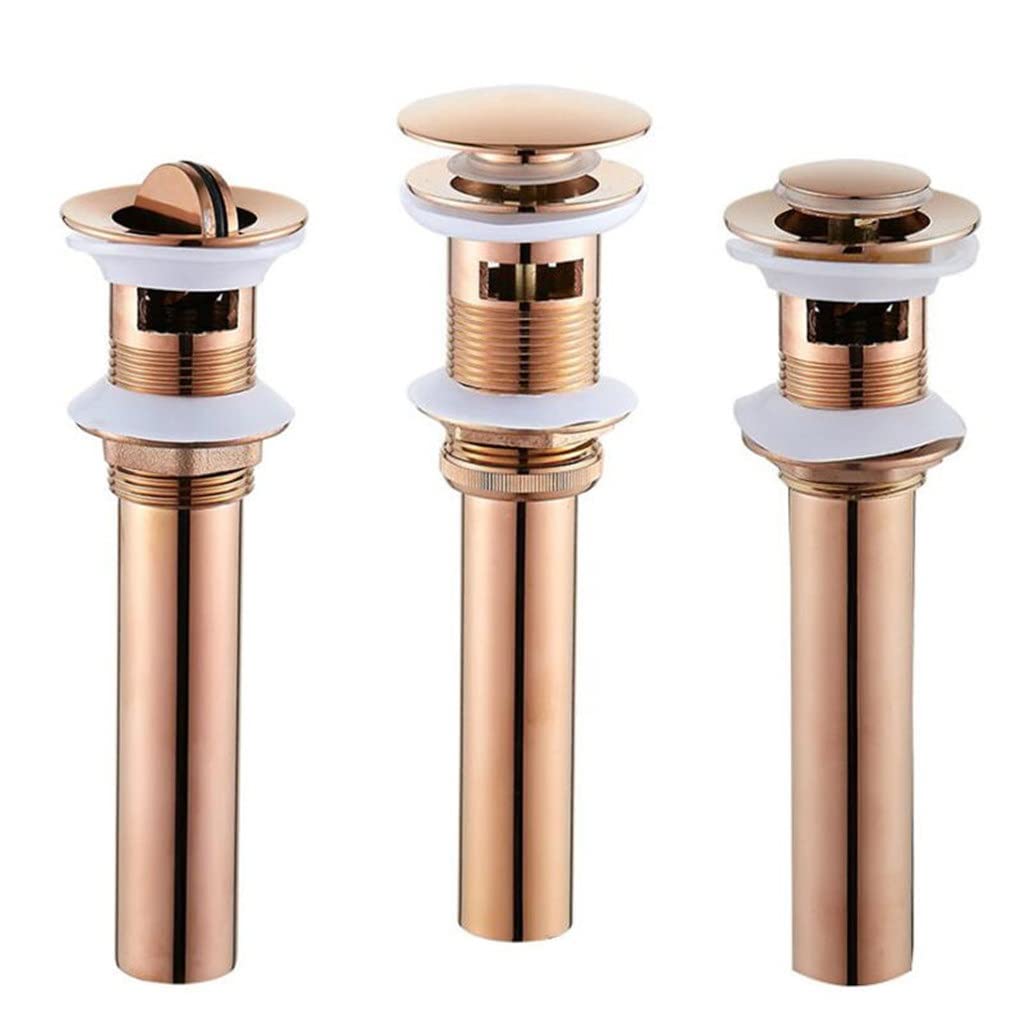 Italiano: Drenaggio del lavandino del Bacino di Ottone Drenaggio del -up del lavello con Gli Accessori del Bagno di troppopieno(3-Pack)