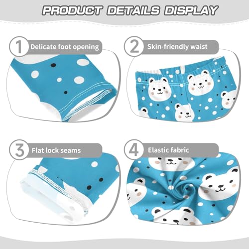 Arctic Bear Polka Dot Girls Leggings Soft Stretch Workout Yoga Dance Pants for Kids Casual Tights3