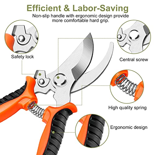 2 Pack Long Gardening Gloves Pruning Shears Thorn Proof Rose Gauntlet Handheld Scissors Garden Cutting Tools For Women Men (Large) #TOP3