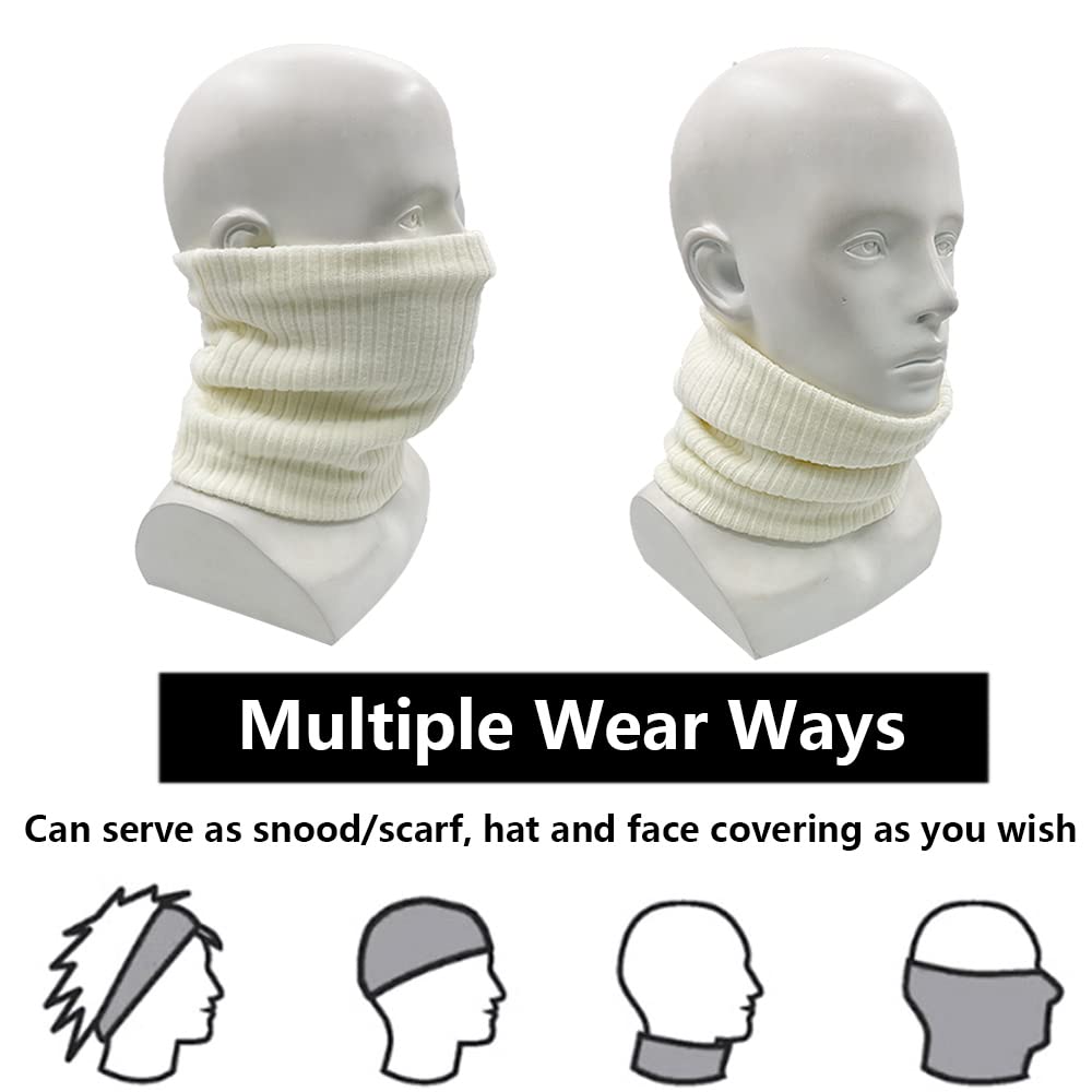 ehsbuy Scaldacollo In Pile Scaldacollo Termico Sciarpa a Cerchio Lavorata a Maglia Invernale Unisex Spessa Per Sport In Bicicletta