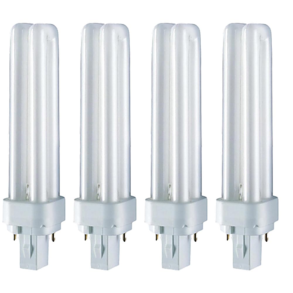 NCC-Licht 4 x Energiesparlampe Kompaktleuchtstofflampe 26W/830 G24d-3 2P 1750lm warmweiß 3000K