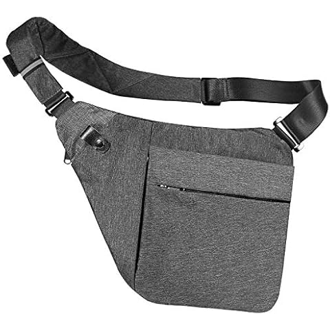 Sling Bag Crossbody Shoulder Chest Bag Anti Theft Travel Chest Bags Pack Daypack Bags For Outdoor Sport Travel Hiking (BK) Cover