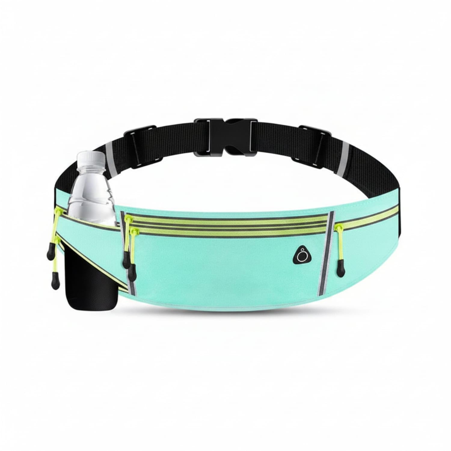 Lightweight Running Waist Pack Adjustable Strap Slim Waist Pack Buckle Closure Running Belt Curved Design for Runners, Joggers, Exercise, Blue, with Kettle-image-22