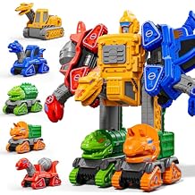 Transform Toys for Boys 4-6, 5 in 1 Take Apart Toys for Boys 3-5, Dinosaur Transforming Assembling Robot Toy for Kids, Educational Birthday Gift for 4 5 6 7 8 Year Old Boy Girls