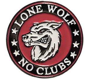 Enamel World Lone Wolf No Clubs Wolf Abzeichen