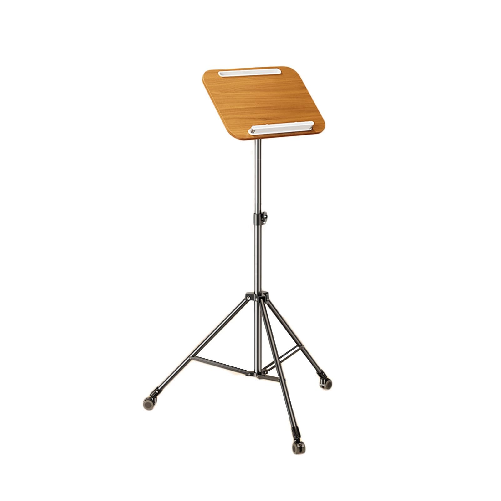 YNBSHGAA Standing Book Stand with Removable Tray, Floor Holder with Rolling Base, Adjustable to 145cm for Sheet Music Laptop Display,size_name-With tray