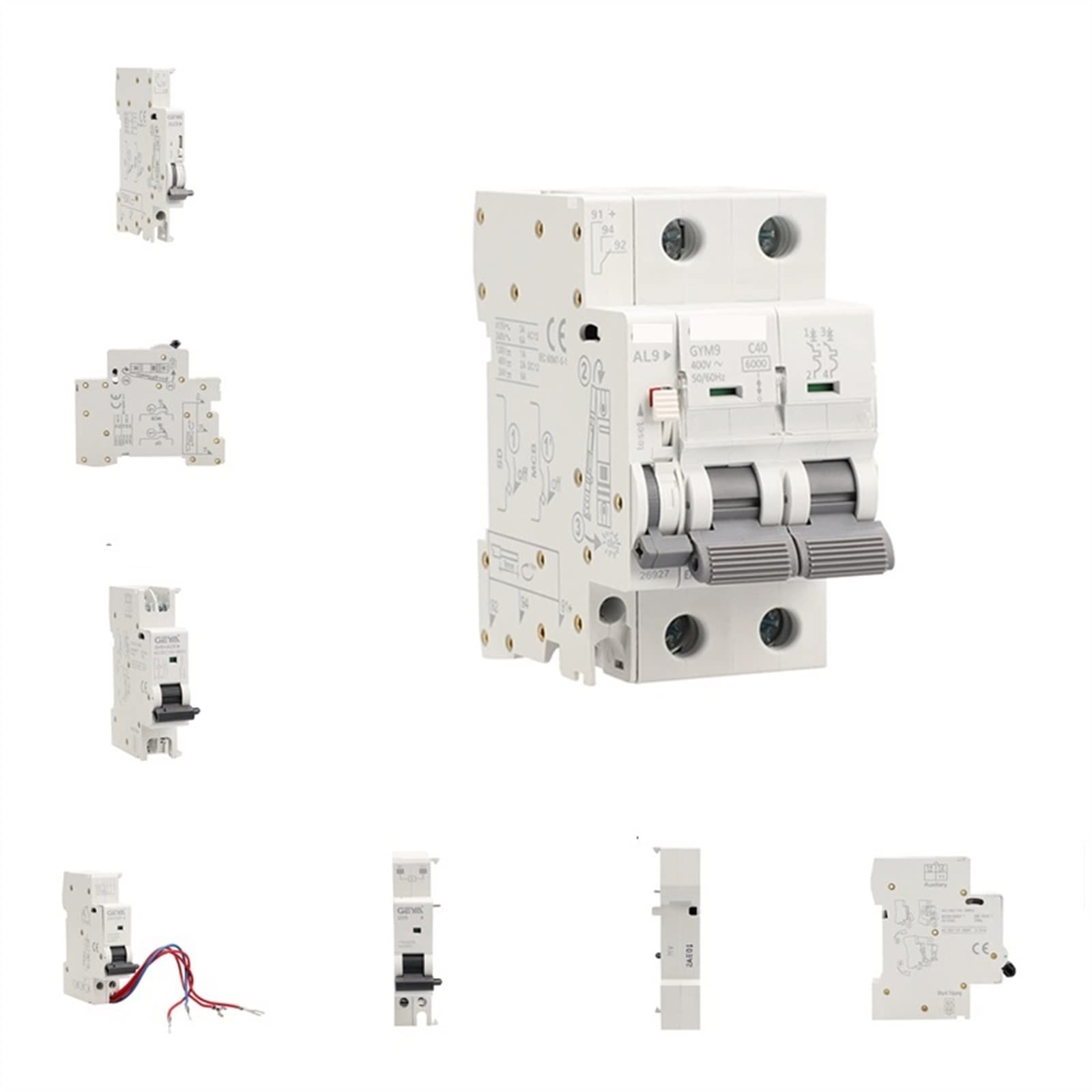 FEDIMA GYM9 1A-63A Contatto ausiliario MCB Contatto ausiliario for Interruttore magnetotermico C65N di Accessorio SD ausiliario 1 Pezzo (Size : AL9-SD Alarm)
