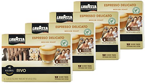 Lavazza Espresso Delicato 72 Packs for Keurig Rivo System