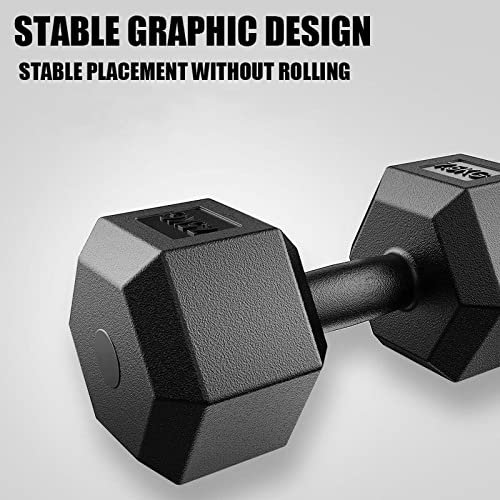 Image of FIT & FITNESS PVC Hex Fixed Dumbbells Set and Fitness Kit for Men and Women Whole Body Workout BLACK-(1KG X 2))