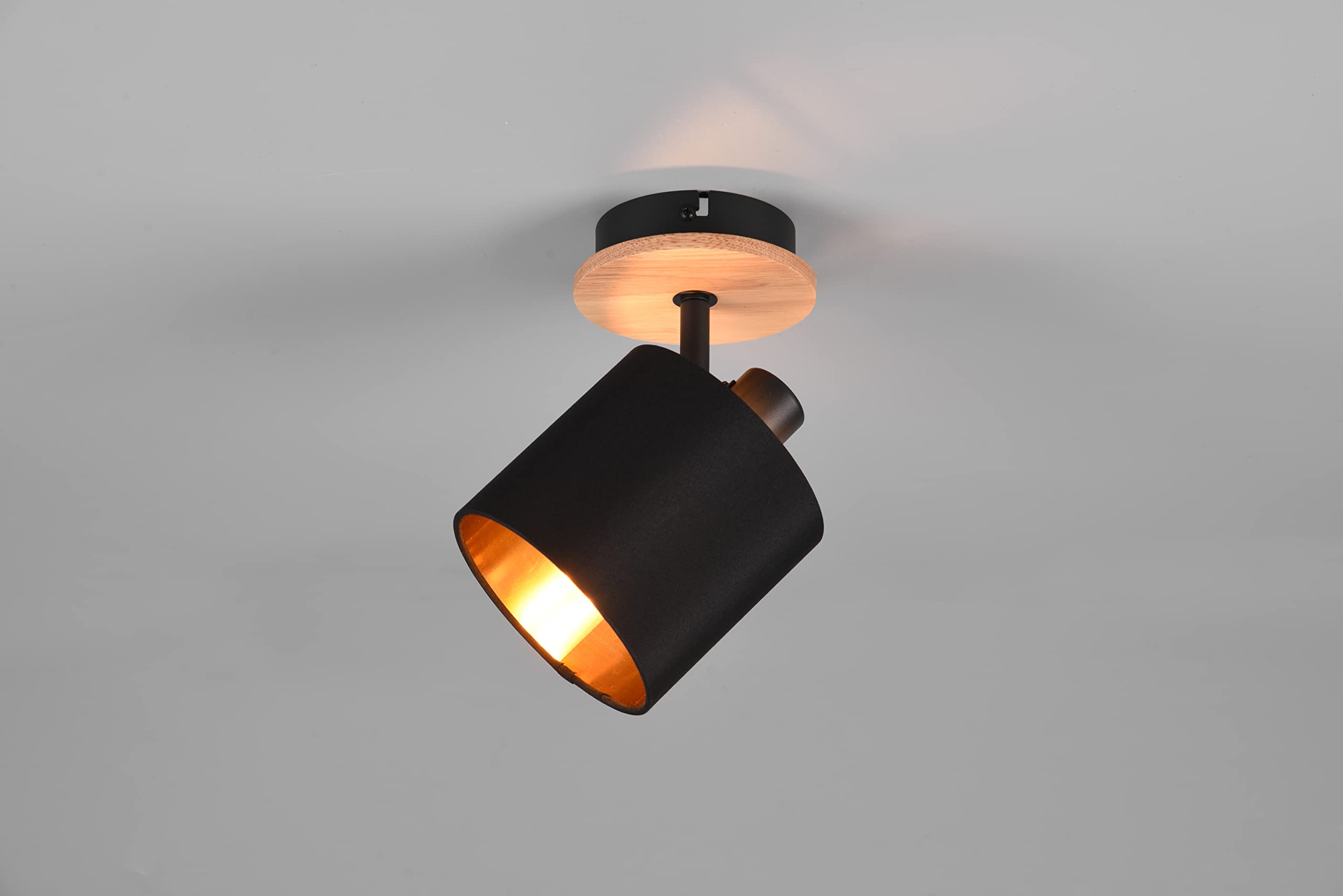 Reality, Spot, Tommy 1xE14 max.28 W, Couleur Bois/Noir et Or