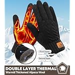 Winter Gloves for Men Women-Warm TouchScreen Cold Weather Gloves,Wool Knit Thermal Adults Gloves for Driving Texting - Image 2