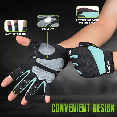 Seektop Workout Gloves for Men and Women, Weight Lifting Gloves with Full Protection, Excellent Grip, Gym, Breathable Exercise Gloves for Weightlifting, Fitness, Training