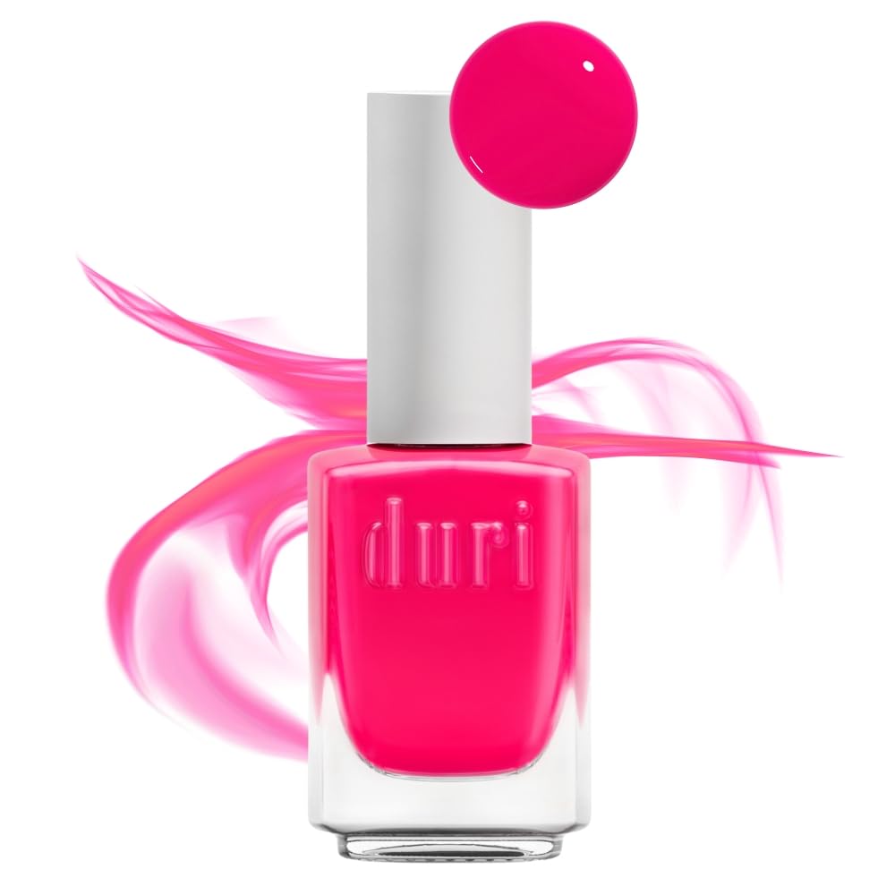 duri155N Voodoo - Neon Hot Pink Nail Polish, Matte Finish, Quick Drying, 0.45 Fl Oz