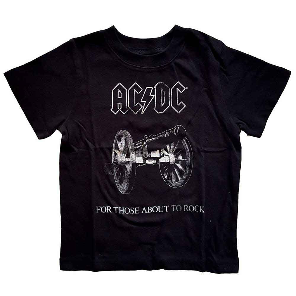 Rock Off Officially Licensed Products Black Ac/Dc Toddler T Shirt About To Rock Band Logo Official 12 Months To 5 Yrs 3 Ans