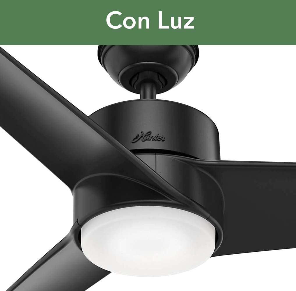 Limited Stock Hunter Fan Company 59471 Hunter Havoc Outdoor Ceiling Fan with LED Light and Wall Control, 54, Matte Black Finish